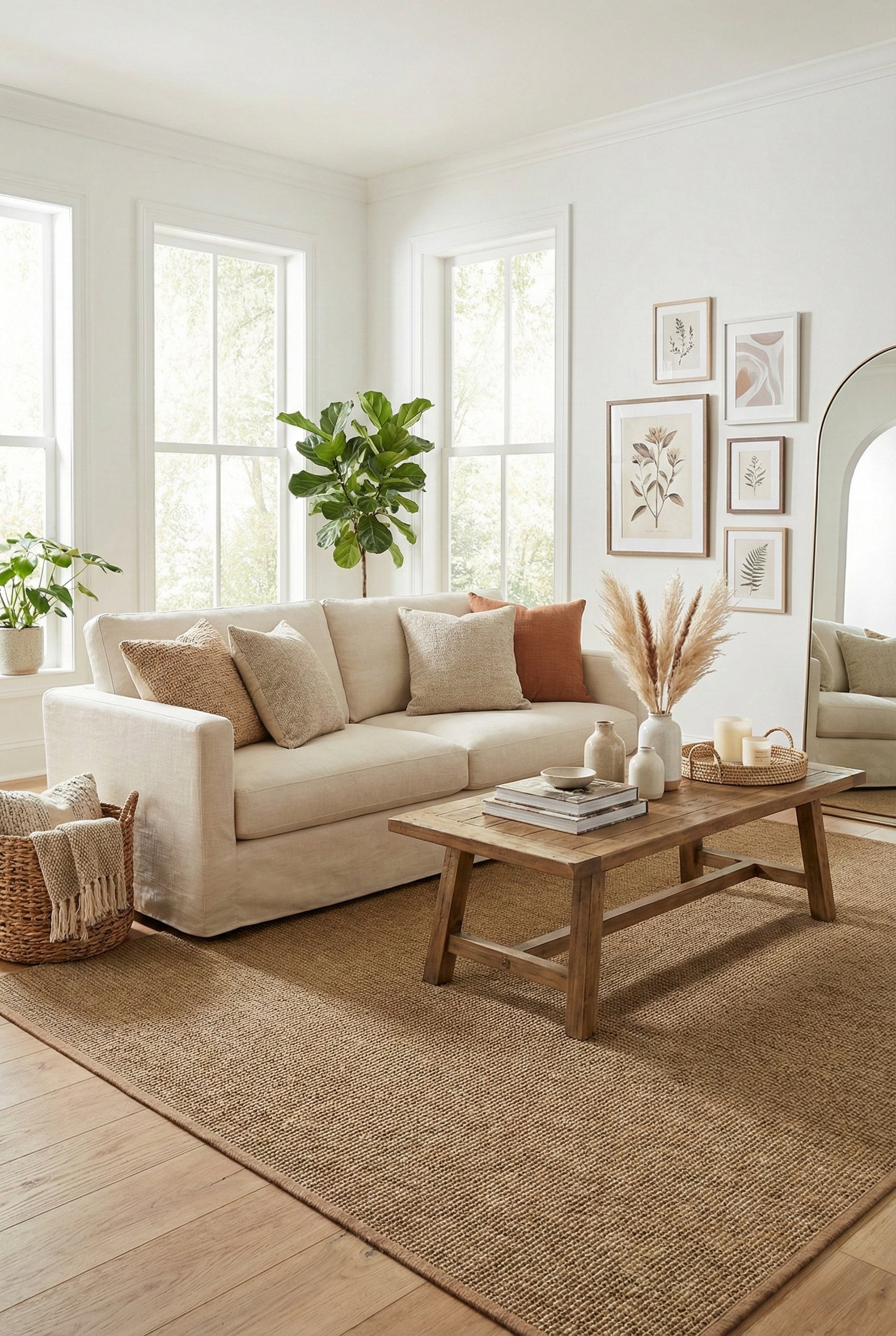 Suit SU05 Brown Biye 04 Dark Beige Doğal Sisal Halı