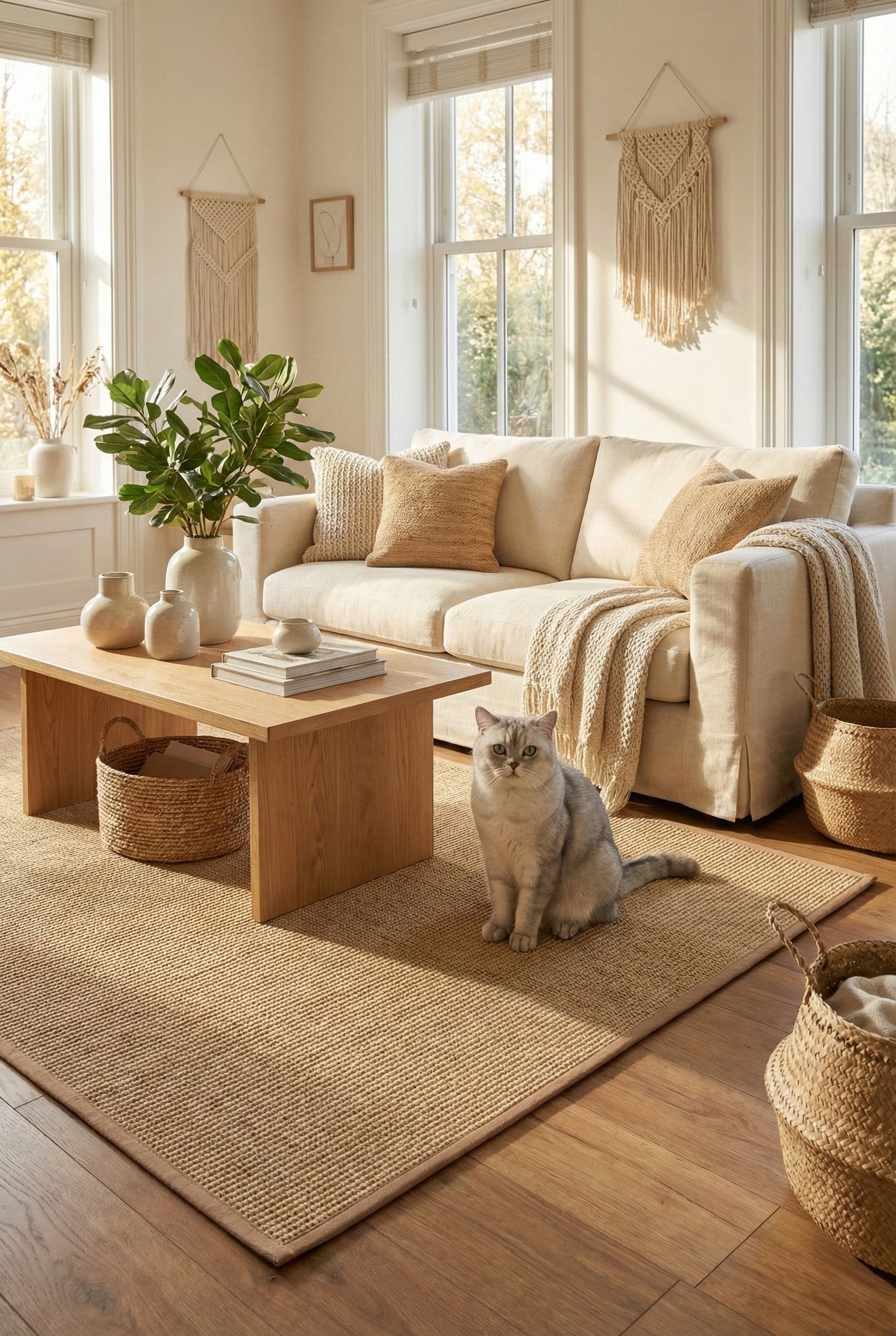 Suit SU03 Jut Biye 05 Light Brown Doğal Sisal Halı