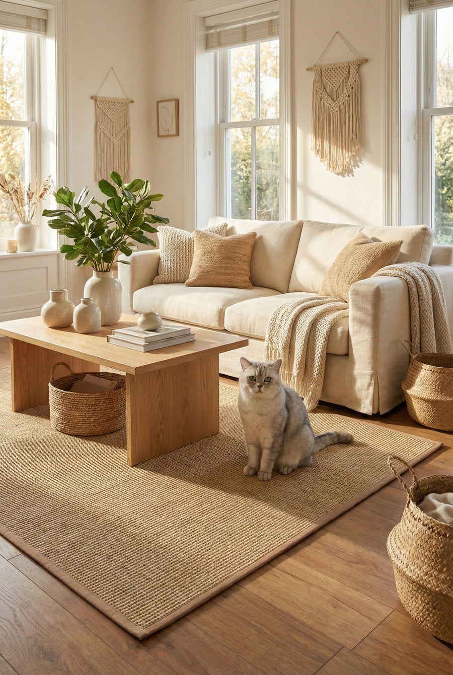 Suit SU03 Jut Biye 05 Light Brown Doğal Sisal Halı