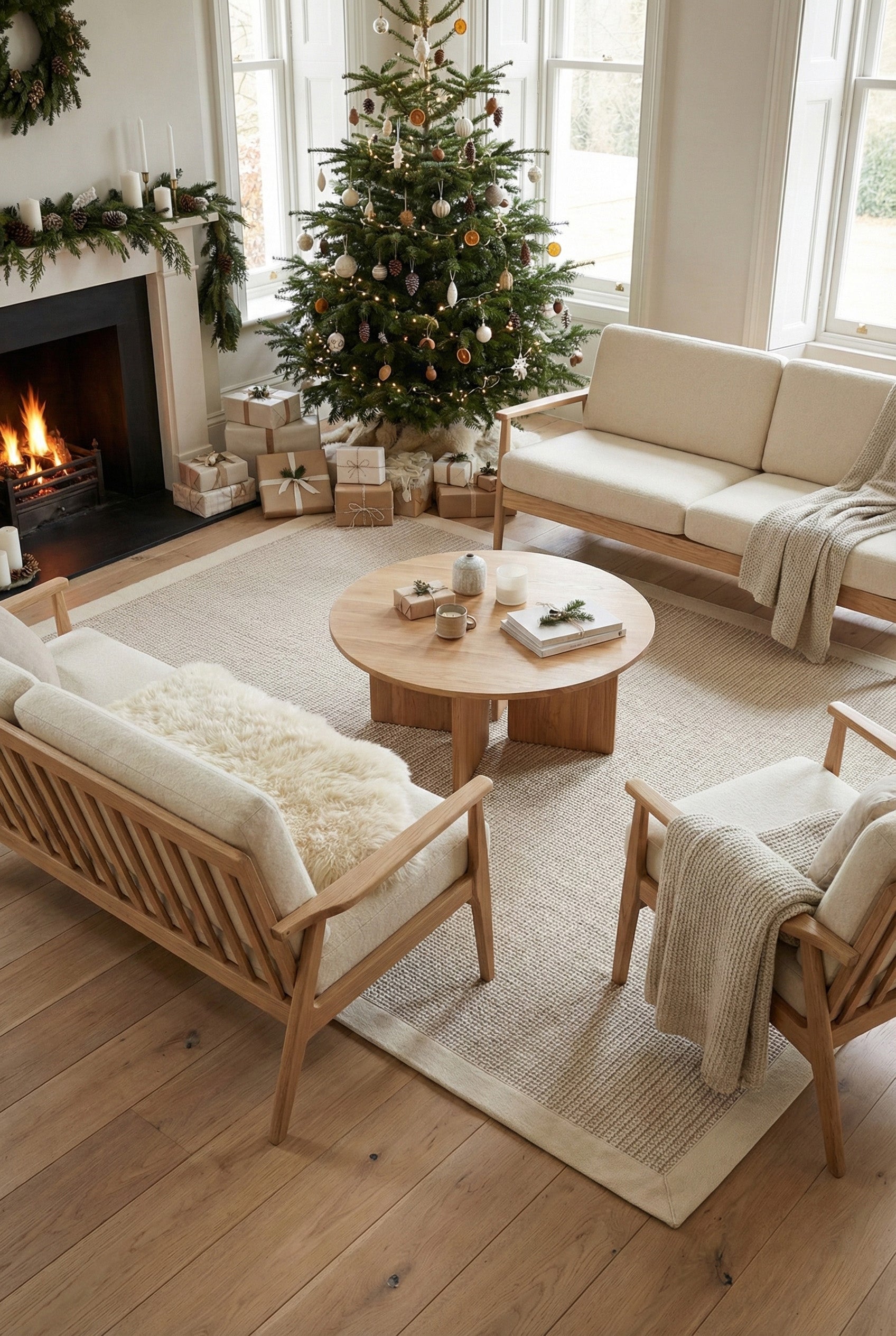 Jutte 07 M-104 Cream Beige Doğal Jüt Sisal Halı